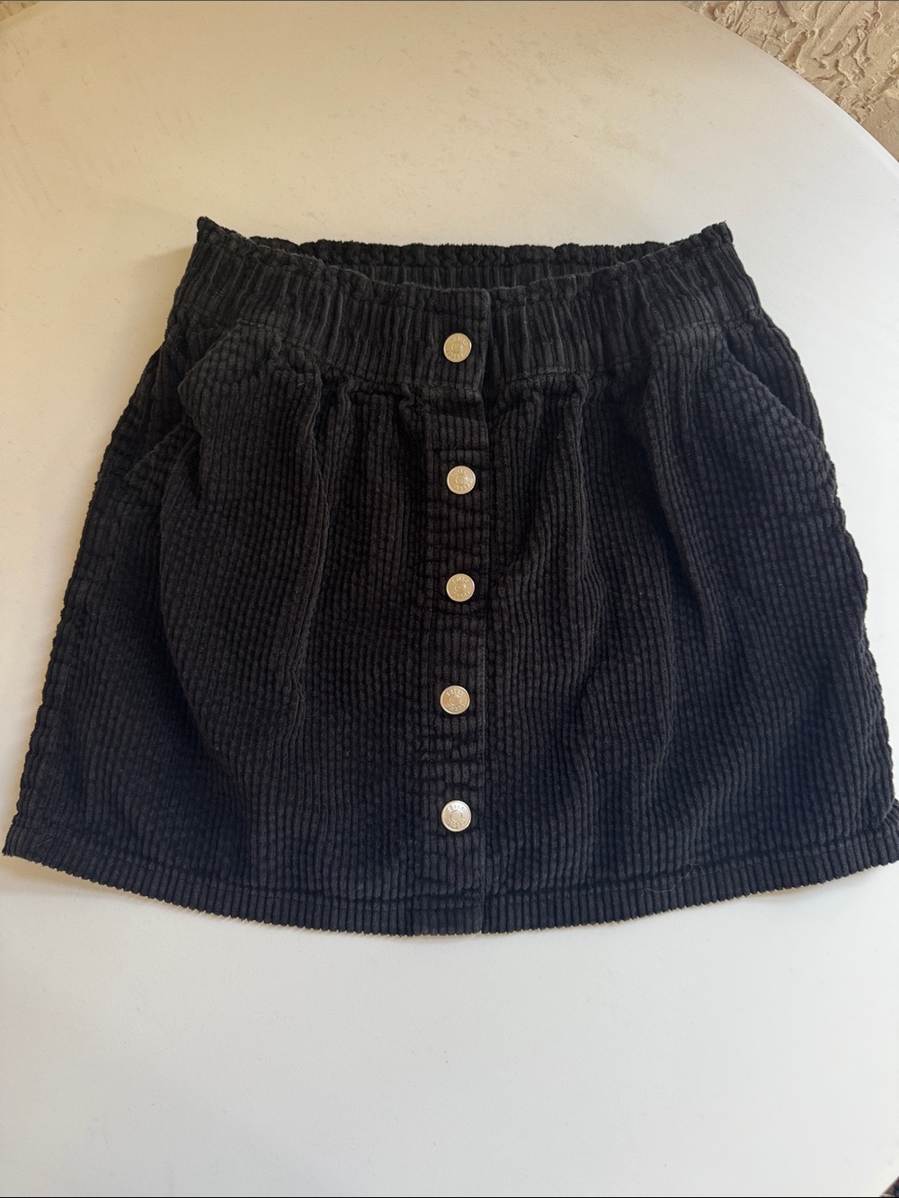 Black corduroy skirt